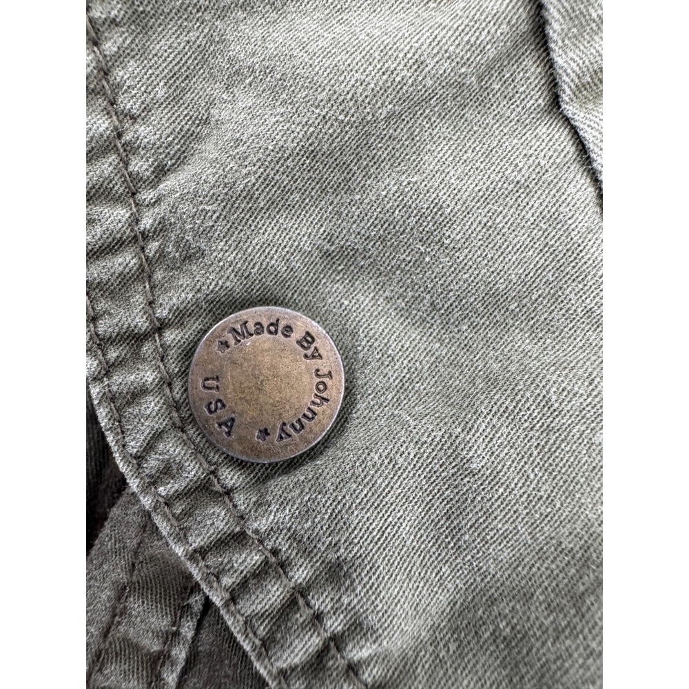 Made by Johnny Womens Olive Green Utility Jacket Hoodie Drawstring Waist Size XL - Picture 16 of 16